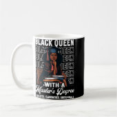 Black Queen Masters Degree Afstuderen Opgeleide Me Koffiemok (Links)