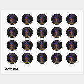 Black Queen Masters Degree Afstuderen Ronde Sticker (Vel)