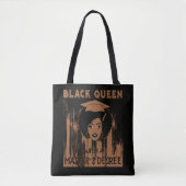 Black Queen Masters Degree Best Afstuderen Gifts Tote Bag (Voorkant)