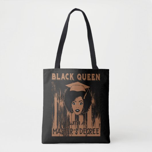 Black Queen Masters Degree Best Afstuderen Gifts Tote Bag (Voorkant)
