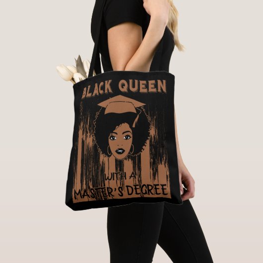 Black Queen Masters Degree Best Afstuderen Gifts Tote Bag (Dichtbij)