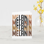 Black Queen Melanin Afro Vrouwen Retro Typog Kaart (Gele Bloem)