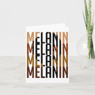 Black Queen Melanin Afro Vrouwen Retro Typog Kaart