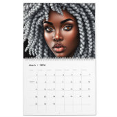 Black Queen Melanin Afrocentric Sista Dreads Locs Kalender (Mar 2026)