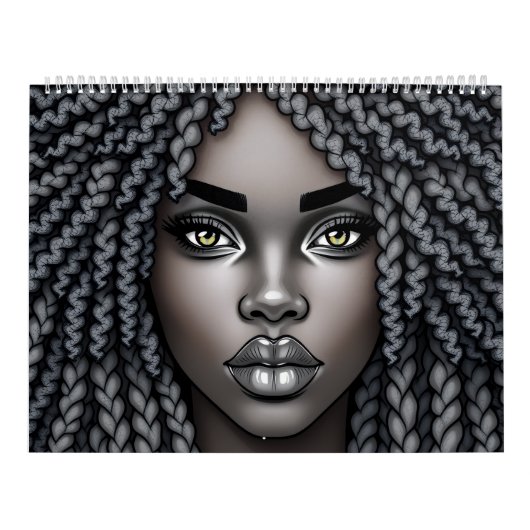 Black Queen Melanin Afrocentric Sista Dreads Locs Kalender (Hoes)