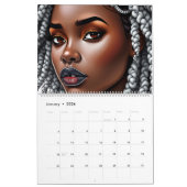 Black Queen Melanin Afrocentric Sista Dreads Locs Kalender (Jan 2026)