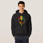 Black Queen Melanin Lips Africa Flag Pride BHM Bla Hoodie (Voorkant volledig)