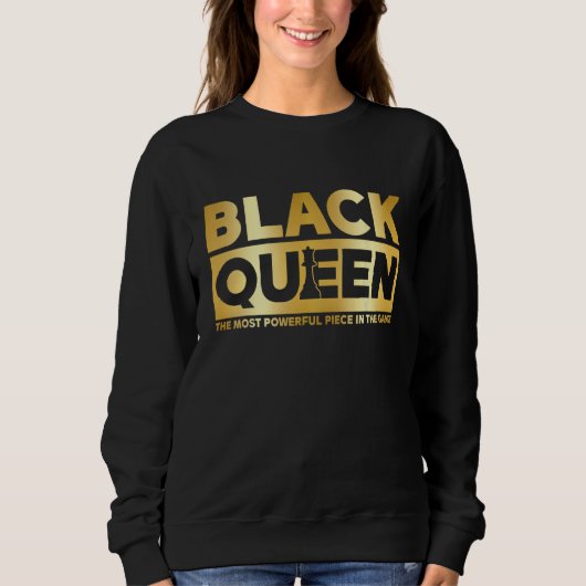 Black Queen Most Powerful Chess African American W Trui (Voorkant)