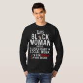 Black Queen MSW Social Work Hot Degree Masters Gra T-shirt (Voorkant volledig)