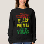 Black Queen Msw Social Work Masters Afstuderen Trui (Voorkant)