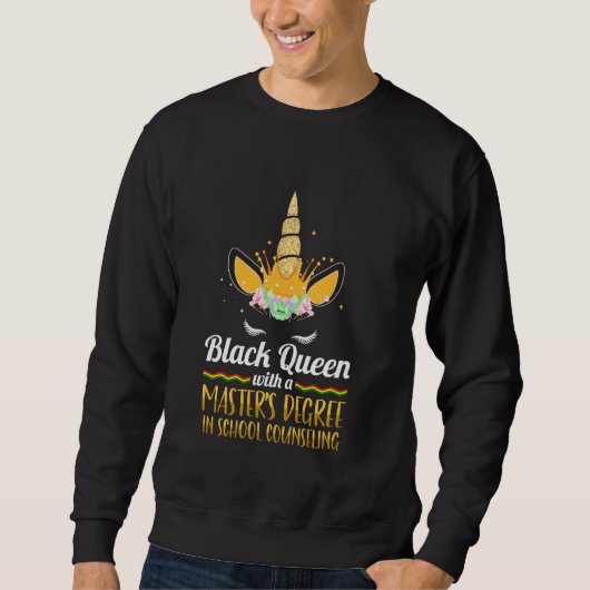 Black Queen Msw Social Work Saving Masters Graduat Trui (Voorkant)
