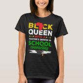 Black Queen MSW Social Work Successful Masters Gra T-shirt (Voorkant)