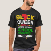 Black Queen MSW Social Work Successful Masters Gra T-shirt (Voorkant)