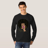 Black Queen  My Afro Diva Lips Black Girl Magic Me T-shirt (Voorkant volledig)