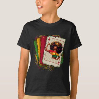 Black Queen of Hearts kaartspel Proud Black H T-shirt