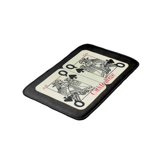 Black Queen of Spades Card Thunder_Cove Badmat (Gekanteld)