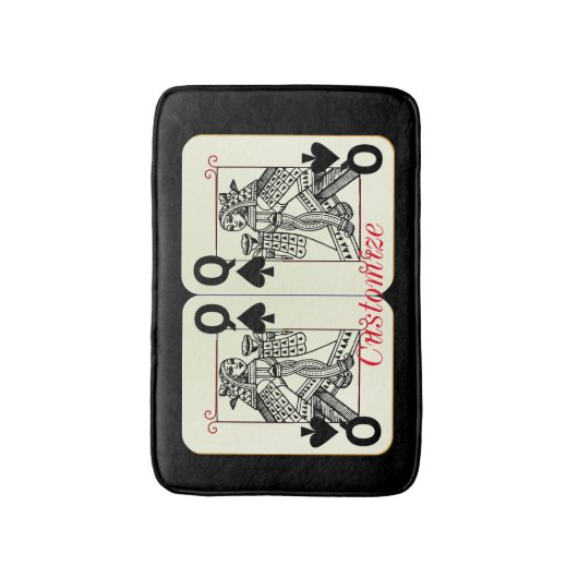 Black Queen of Spades Card Thunder_Cove Badmat (Voorkant Verticaal)