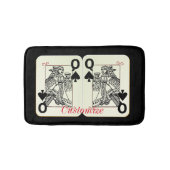 Black Queen of Spades Card Thunder_Cove Badmat (Voorkant)