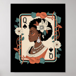 Black Queen Poker Kaart Black Geschiedenis Maand A Poster
