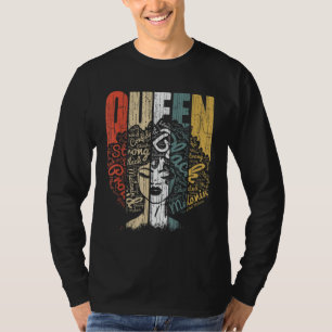 Black Queen Pride voor vrouwen Afro-Amerikaanse kr T-shirt
