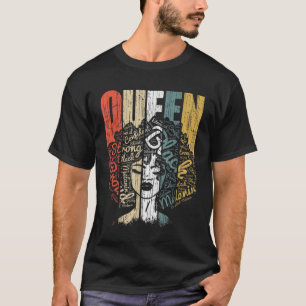 Black Queen Pride voor vrouwen Afro-Amerikaanse kr T-shirt