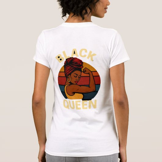 Black queen regal roots t-shirt (Achterkant)
