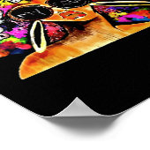 Black Queen Retro Afro Words Melanin Dope Poster (Hoek)