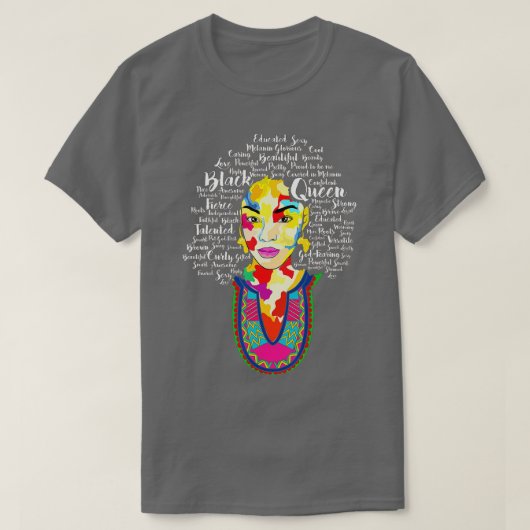 Black Queen Shirt Black History Mah African Amer (Design voorkant)