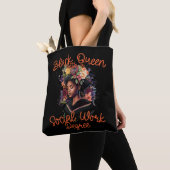Black Queen Social Work Worker Degree Afstuderen Tote Bag (Dichtbij)