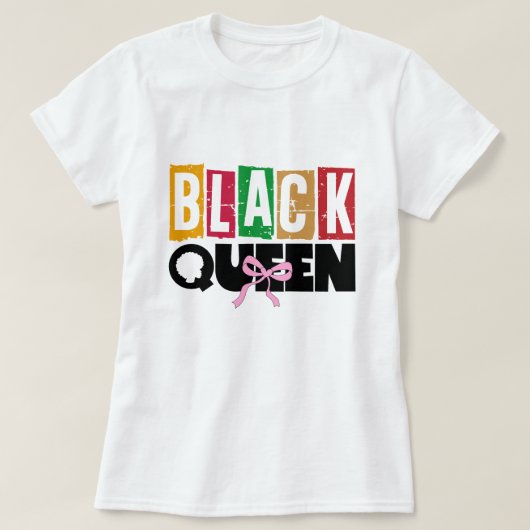 Black Queen - T-shirt met geschiedenis (Design voorkant)