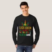 Black Queen The Most Powerful Piece Black History  T-shirt (Voorkant volledig)