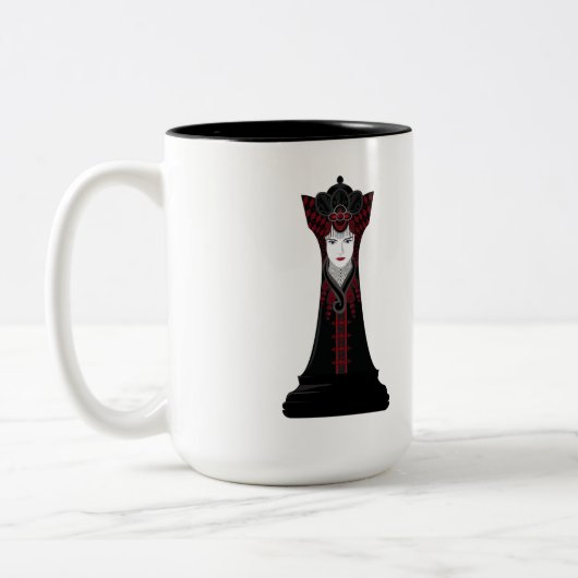 Black Queen Two-Tone Coffee Mok (Links)