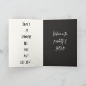 Black Queen Wenskaart, 5 x 7 inch gevouwen kaart (Binnen)