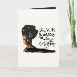 Black Queen Wenskaart, 5 x 7 inch gevouwen kaart
