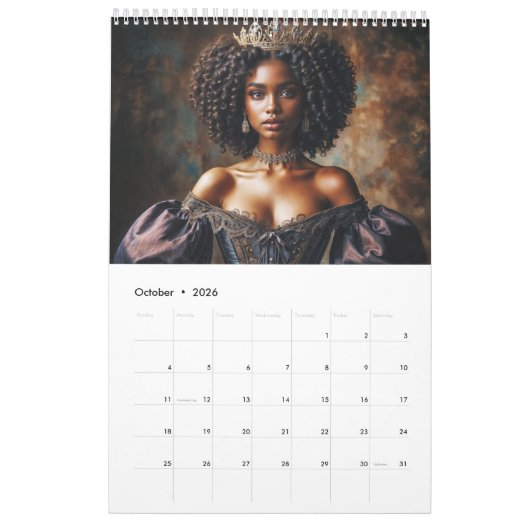 Black Queens and Princesses Royal Kalender (Okt 2026)
