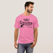 Black - Queens, New York City NYC T-shirt (Voorkant volledig)