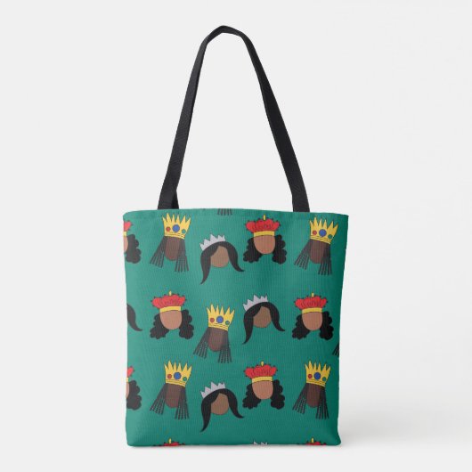 Black Queens shopping Bag Tas (Achterkant)