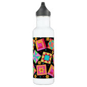 Black Quilt Block Art Waterfles (Rechts)