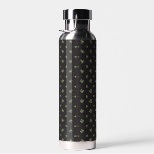 Black Quilt Star Insulated Water Bottle Waterfles (Rechts)