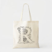 Black "R" Design Canvas tas (Voorkant)