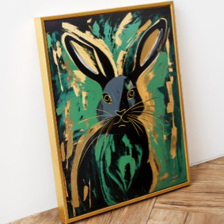 Black Rabbit Framed Art Poster