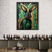 Black Rabbit Framed Art Poster