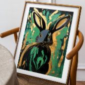 Black Rabbit Framed Art Poster