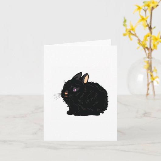 Black Rabbit Note-kaarten Kaart (Gele Bloem)