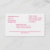 Black Rabbit Photo Visitekaartje (Achterkant)