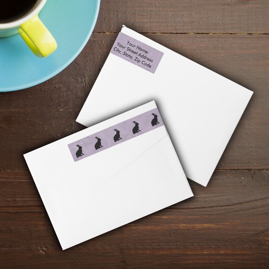 Black Rabbit Silhouette Easter Bunny