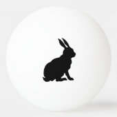 Black Rabbit Silhouette Easter Bunny Pingpongbal (Achterkant)
