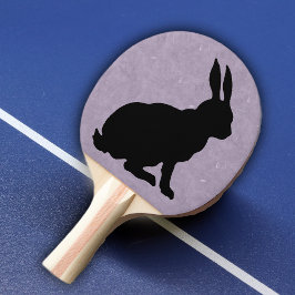 Black Rabbit Silhouette Easter Bunny Tafeltennisbatje