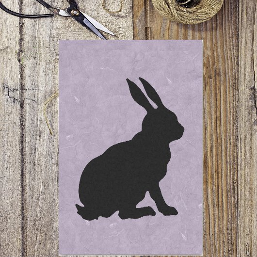 Black Rabbit Silhouette Easter Bunny Tissuepapier