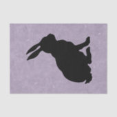 Black Rabbit Silhouette Easter Bunny Tissuepapier (Voorkant)